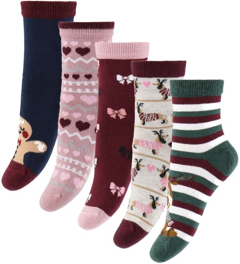 Kids Only Kogchristmas 5 Pack Socks In A Box Acc Burgundy 37 39 Kids Only Kogchristmas 5 Pack Socks In A Box Acc Burgundy 37 39