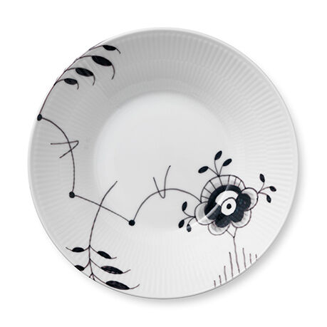 Royal Copenhagen Black Fluted Mega dyp tallerken 6 Diameter 24 cm