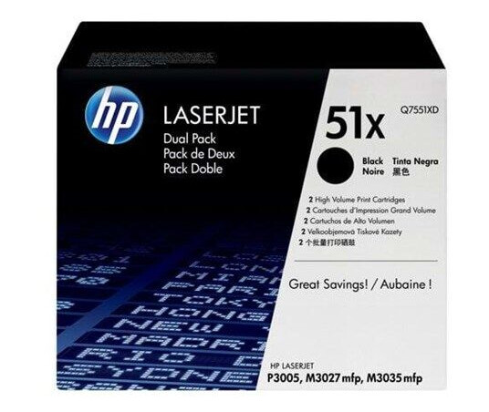 HP 51XD / Q7551XD - Black Laser Toner - Laser toner Svart