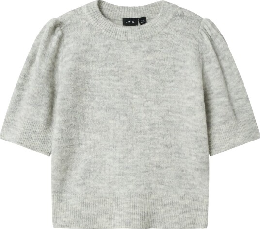 LMTD T skjorte Strikk NlfLodet Light Grey Melange LMTD 7 8 år 122 128 T skjorte Grå