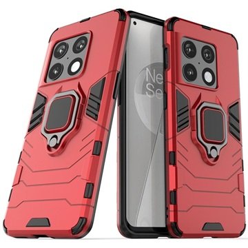 Hybrid-Deksel med Ringholder til OnePlus 10 Pro Rød