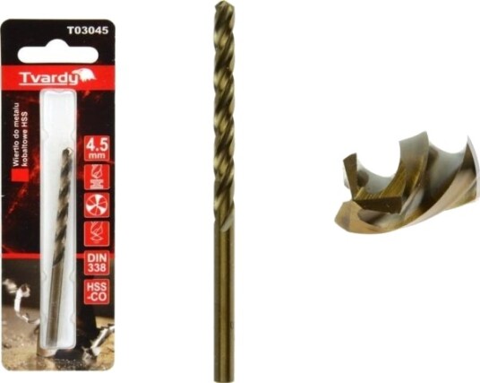 Wiertlo Geko Metallbor Kobolt Hss M35 4,5 Mm (1/80/640) T03045 Geko