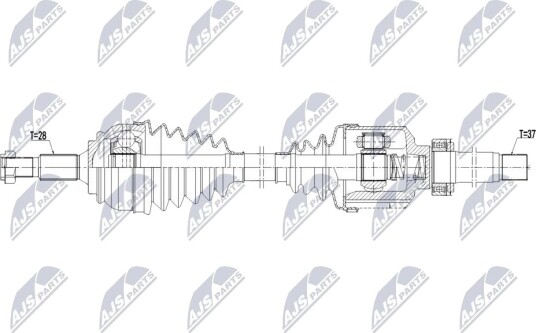 NTY NPW CT 195 Drivaksel