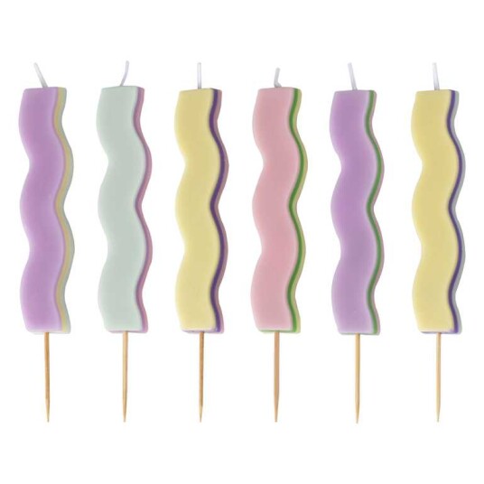 Pastel Bølge Kakelys Pk/6 Pastel Bølge Kakelys Pk/6