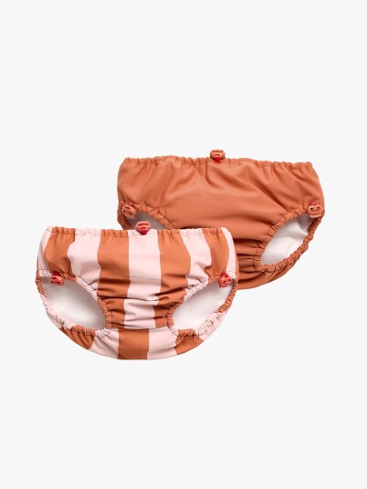 Nordbjörn Mölle 2 pack Badebleier Rosa Stripete 86 92