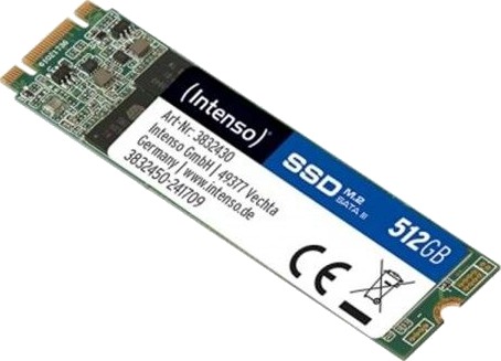 Intenso SSD 512GB M.2 SATA III med høy ytelse
