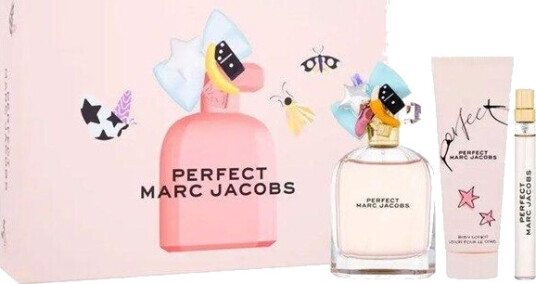 Marc Jacobs Perfect Gavesett 100ml Eau de Parfum med Bodylotion 75ml og Mini 10ml Marc Jacobs Perfect Gavesett 100ml Eau de Parfum med Bodylotion 75ml og Mini 10ml
