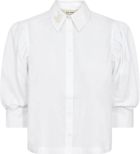 MOS MOSH Mmadjao Bernat Emb Shirt White S