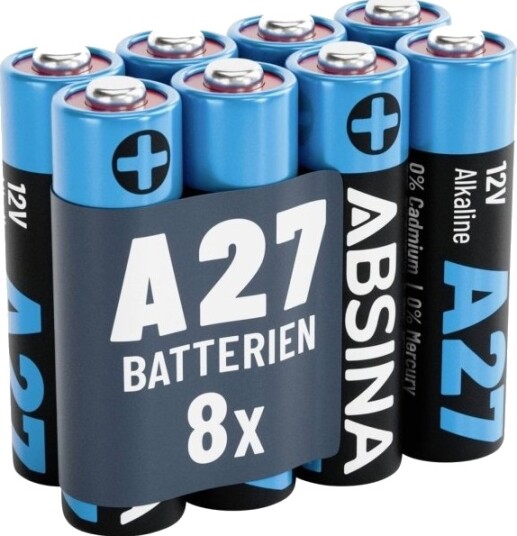 Absina Spesialbatterier 27 A Alkali-Mangan 12 V 28 Stk 401035-8 Absina Spesialbatterier 27 A Alkali-Mangan 12 V 28 Stk 401035-8