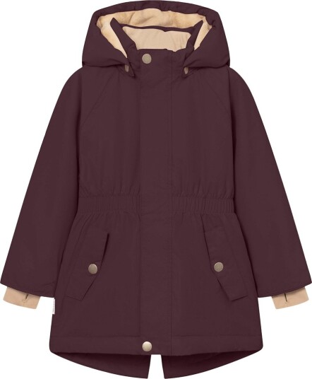 MINI A TURE Matvikania Fleece Lined Winter Jacket. Grs FUDGE AUBERGINE 152
