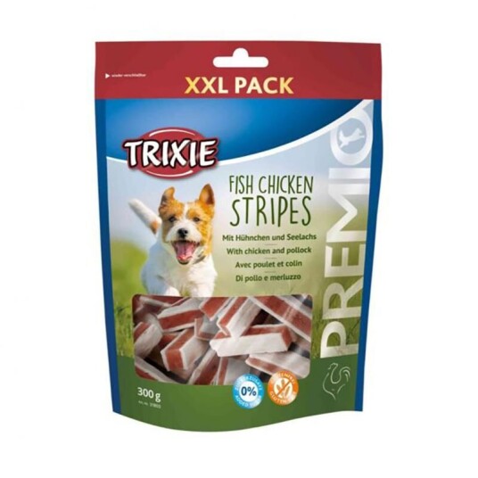 Trixie Premio Godbitstrips med Fisk og Kylling 300 g - Hundesnacks