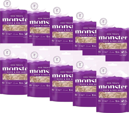 Monster Dog Treats Duck & Red Beet 10 X 100 G