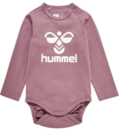 Hummel Body L/æ   HmlFlips   Twilight Mauve   Hummel   1 år (80)   Langermet Body Lilla Rosa