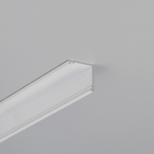 Topmet 1m aluprofil CABI12 DUO E   Hvit lakkert hjørne LED skinne