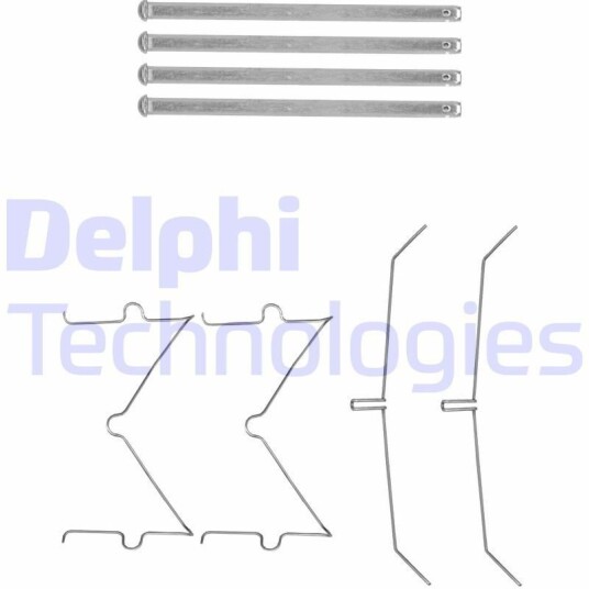Tilbehørsett, skivebremse belegg DELPHI LX0627
