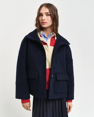 Cropped Wool Jacket EVENING BLUE XL