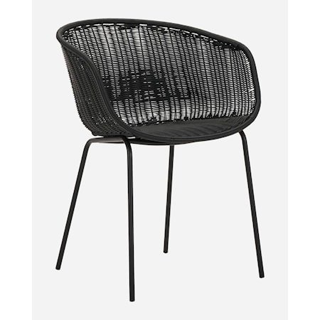 Hapur lenestol 49 x 78 cm jern svart
