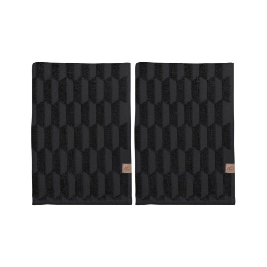 Mette Ditmer Geo gjesthåndkle 2-stk. Black