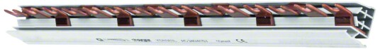 Hager KDN363L Faseskinne 3 polet 10 mm² gaffel 15 moduler Elfordeling & strømforsyning