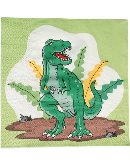 16 stk Jurassic Dinosaur Servietter 33x33 cm 16 stk Jurassic Dinosaur Servietter 33x33 cm