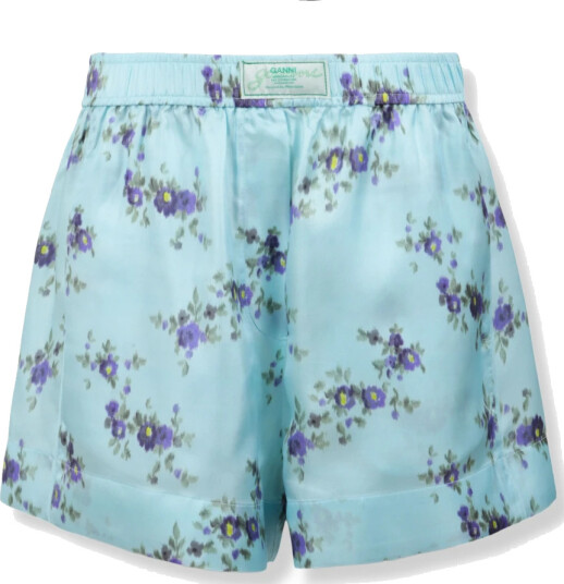 Ganni Dame Shorts Blå S,