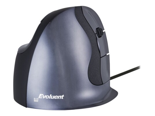 Bakker Elkhuizen Evoluent D Large - Vertikal Mus - Ergonomisk - Høyrehendt - Optisk - 6 Knapper - Kablet - Usb