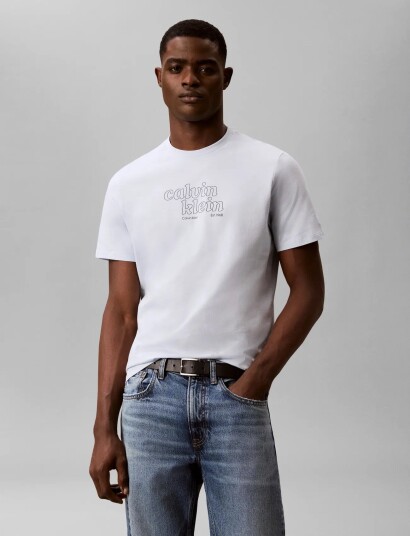 Calvin Klein Jeans Ss 30S Eu Calvin Klein Trvl Grap   Blue   XXL