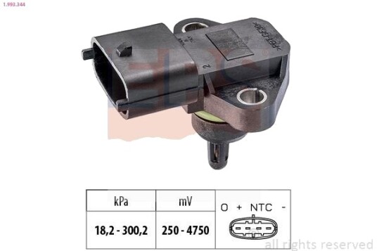 Lufttrykksensor, høydetilpasning EPS 1.993.344