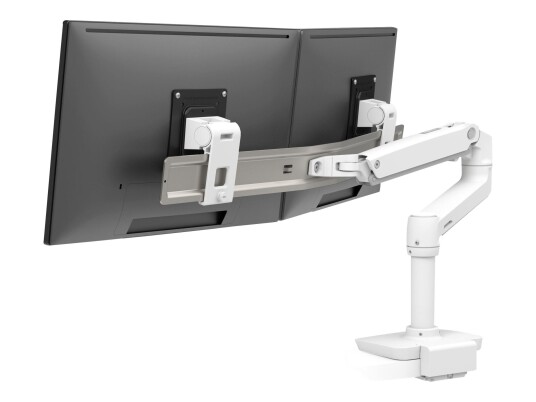 Ergotron LX Dual Direct monteringssett - Patented Constant Force Technology - for 2 LCD-skjermer - hvit Ergotron LX Dual Direct monteringssett - Patented Constant Force Technology - for 2 LCD-skjermer - hvit