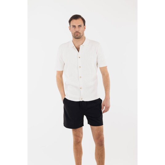 Star Shirt White S Structure knit SS shirt