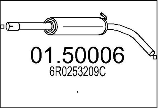 Midtre eksospotte MTS 01.50006