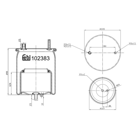 Luftbelg, fjæring FEBI BILSTEIN 102383