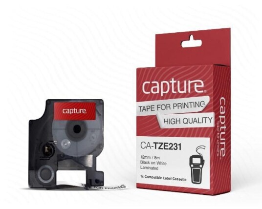 CAPTURE 12mm x 3.0m White on Red