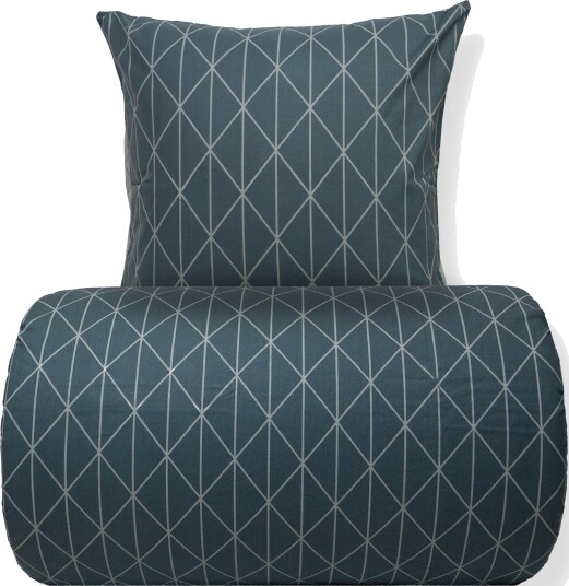 Borg Living Sengetøy 100% bomull Vendbart med grønt harlequin design Borg Living Sengetøy 100% bomull Vendbart med grønt harlequin design