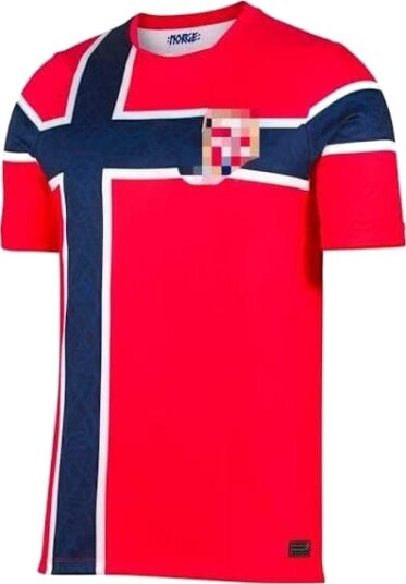 2026 VM Norge Hjemmedrakt Fotballsett for Voksne og Barn (Kun T-skjorte) XL