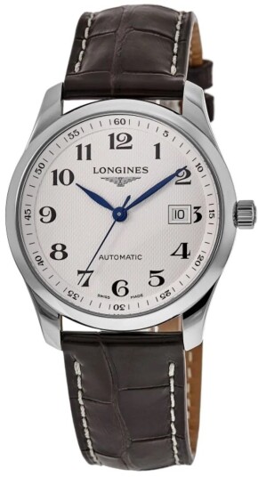 Longines Herreklokke L2.793.4.78.3 Master Sølvfarget/Lær Ø40 mm