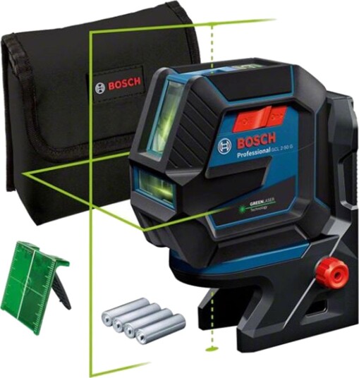 Bosch Kombilaser Gcl 2-50 G Professional Med 4 Batterier (Aa), Lasermålplate Bosch Kombilaser Gcl 2-50 G Professional Med 4 Batterier (Aa), Lasermålplate