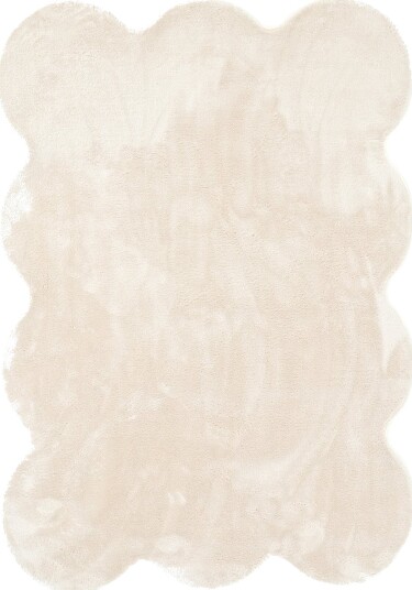 Bølget ryeteppe Aranga Super Soft Fur beige Størrelse: 80 x 160 cm