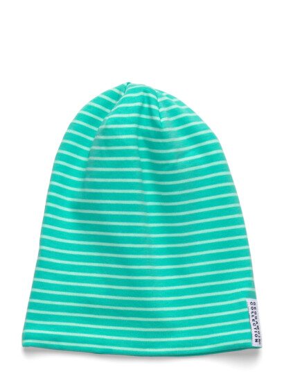 Geggamoja Topline Cap Navy Beige Stripe - Green - M 5-6Y