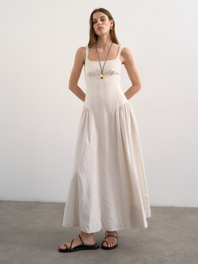 Topshop Viola Short Sleeve Maxi Dress Beige 34 Topshop Viola Short Sleeve Maxi Dress Beige 34
