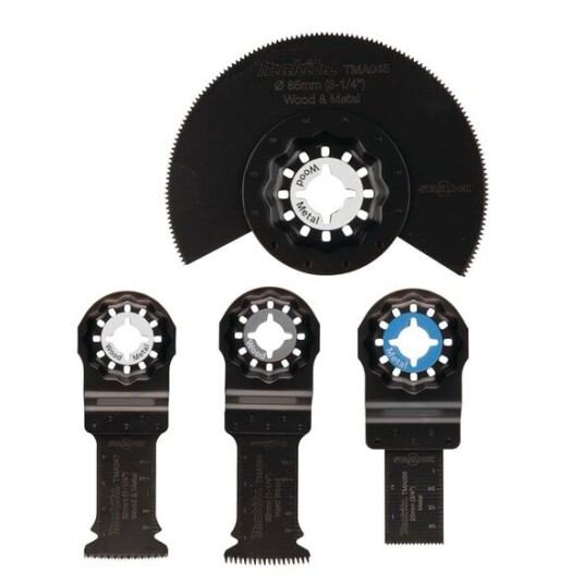 Makita B-67480 Multiverktøy Sagbladsett 4 Deler for Metall og Tre