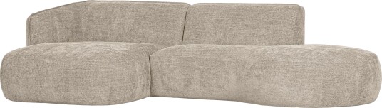WOOOD Polly Sofa m. chaiselong, Venstre, Sand Unoliving