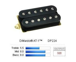 Dimarzio Dp224bk Pickup Humbucker At-1/bridge Svart