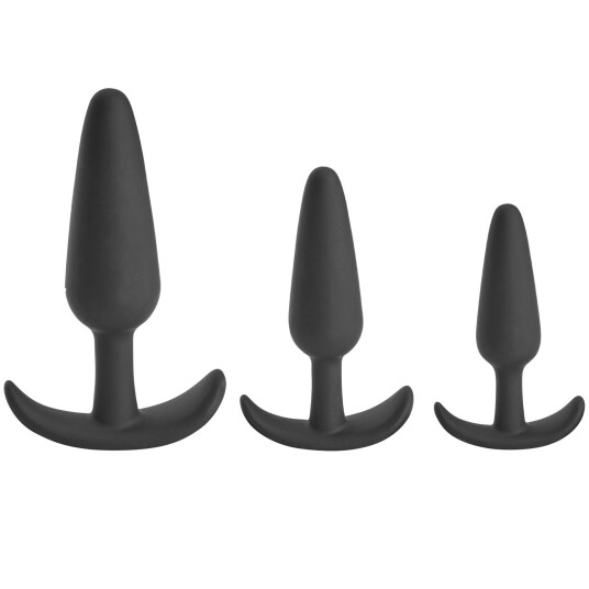 Sinful Sailor Triple Buttplugg Sett      - Svart