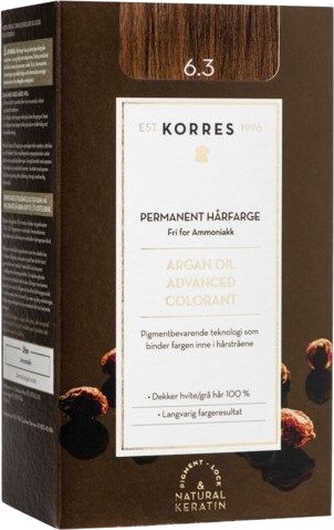 Korres Argan Oil Advanced Colorant 6.3 Golden/honey Dark Blonde