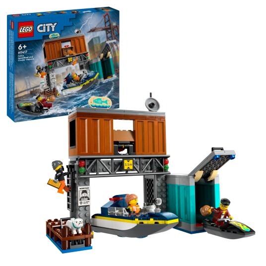 LEGO City Politiets speedbåt og skurkenes skjulested 60417 LEGO City Politiets speedbåt og skurkenes skjulested 60417