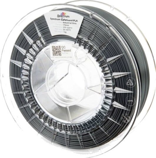Spectrum Safeguard PLA Antibakteriell Filament 1.75 mm 1000 g Industrial Grey 81556 Spectrum Safeguard PLA Antibakteriell Filament 1.75 mm 1000 g Industrial Grey 81556