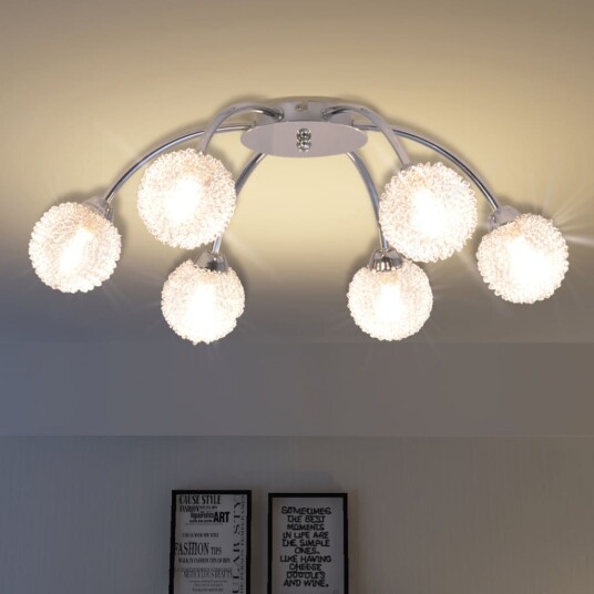  Taklampe med 6 LED-pærer G9 240 W