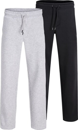 Jack & Jones Jpstkane Bradley Uncuffed Swt Pant 2Pkmp Grey L