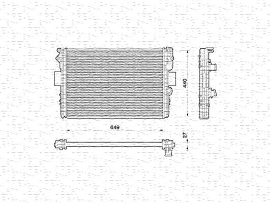 Radiator MAGNETI MARELLI 350213169000 Radiator MAGNETI MARELLI 350213169000